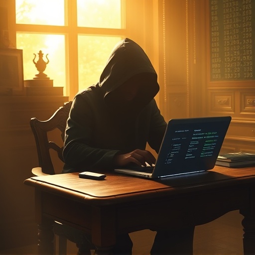 Figura misteriosa representando Satoshi Nakamoto, fundador do Bitcoin BTC